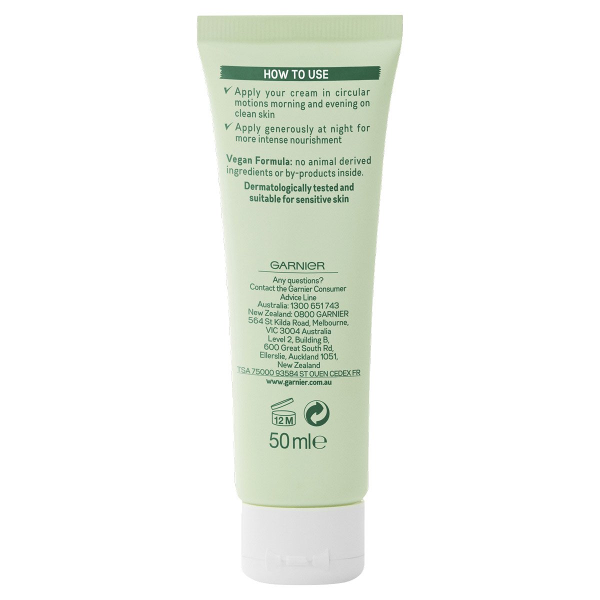 Garnier Organics Argan Nourishing Moisturiser Packshot Back